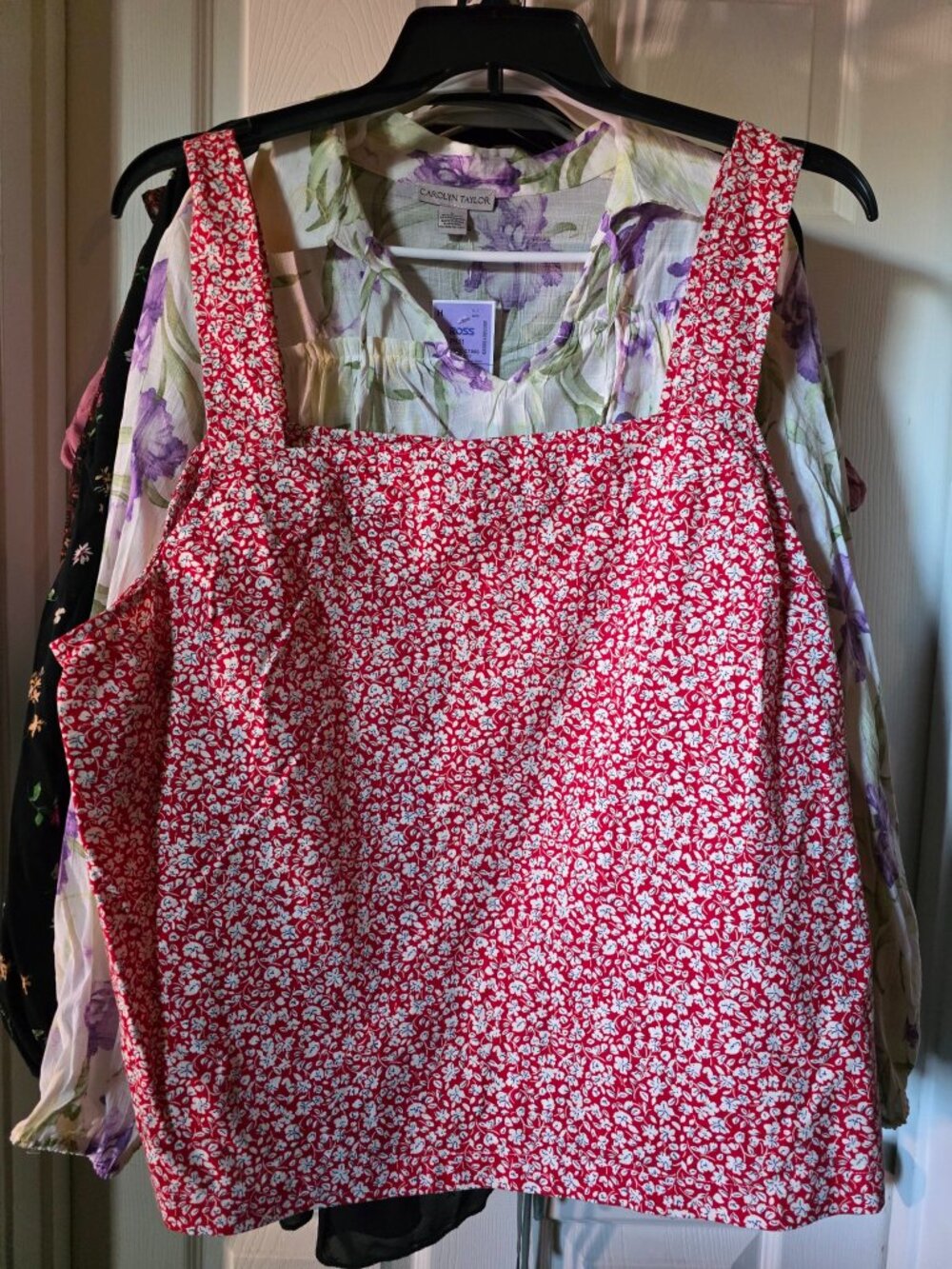 Old Navy Black Floral Peasant Blouse — XL